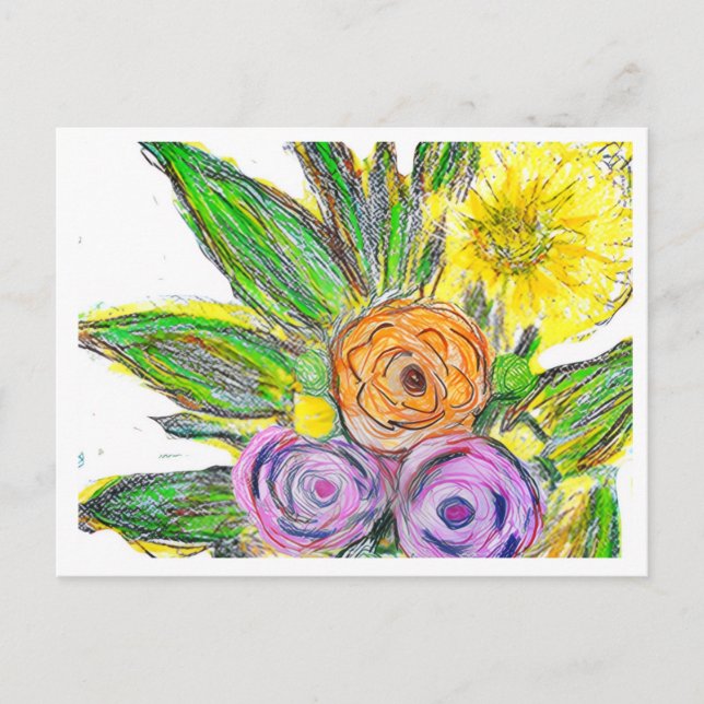 Postal Margarita Gerbera (Anverso)