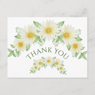 Postal Margaritas Blancas Acuarela Presupuesto Gracias