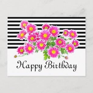 Postal Margaritas/ramo rosados de los asteres + sus ideas