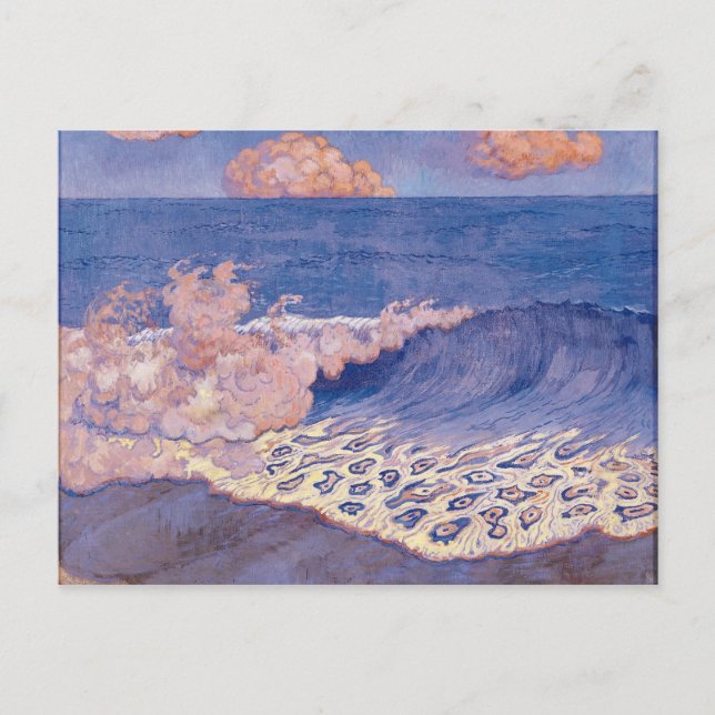 Postal Margen azul, Efecto ondulado, c.1893 (Anverso)