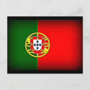 Postal Margen negro de bandera de Portugal