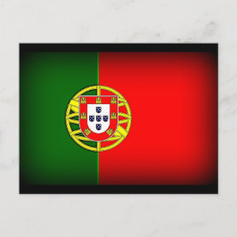 Postal Margen negro de bandera de Portugal