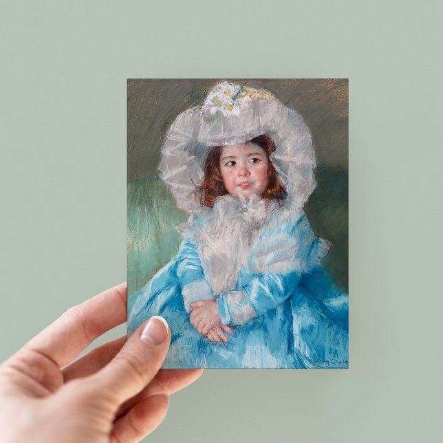 Postal Margot en azul | Mary Cassatt (Subido por el creador)