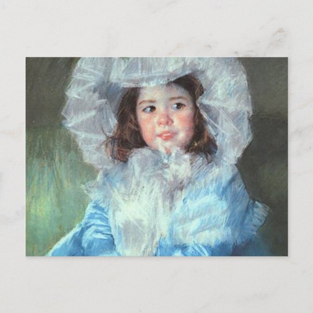 Postal Margot in Blue, Mary Cassatt (Anverso)