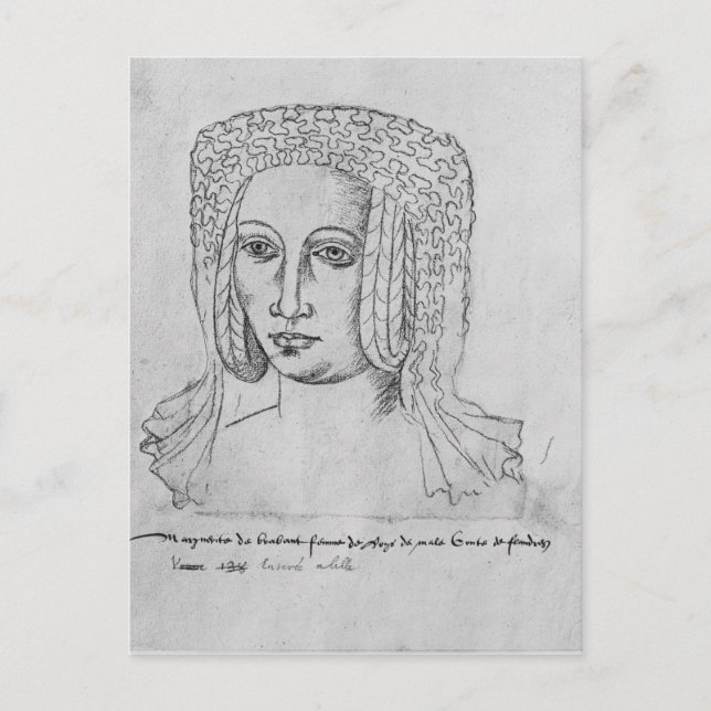 Postal Marguerite de Brabant (Anverso)