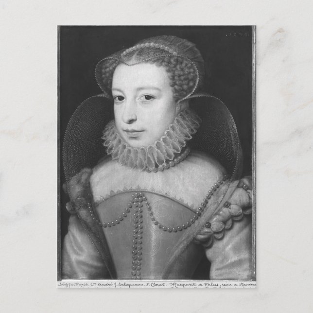 Postal Marguerite de Valois Reina de Navarra (Anverso)