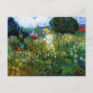Postal Marguerite Gachet en el Bella Artes Garden Van Gog