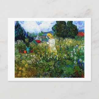 Postal Marguerite Gachet en el Bella Artes Garden Van Gog