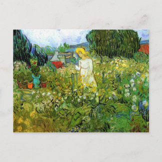 Postal Marguerite Gachet en el Jardín por van Gogh