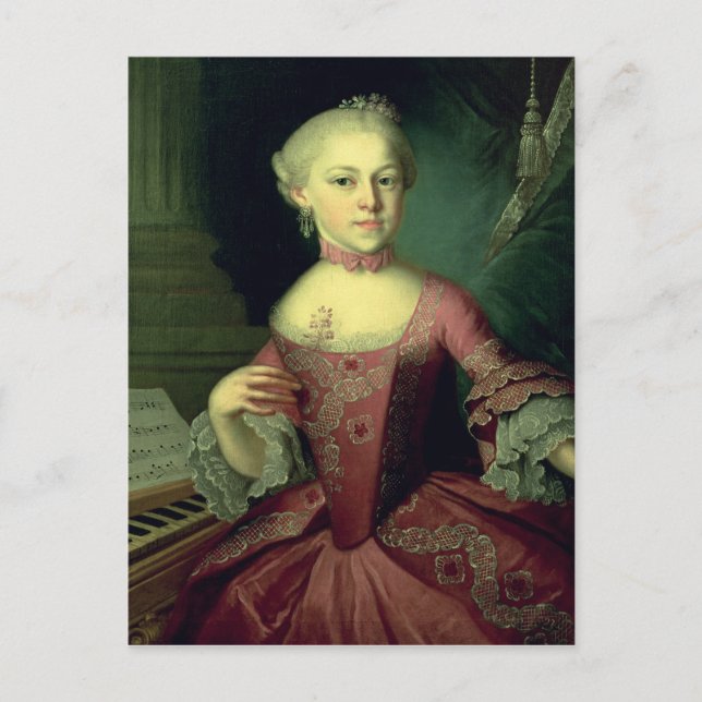 Postal Maria-Anna Mozart, llamada 'Nannerl' (Anverso)