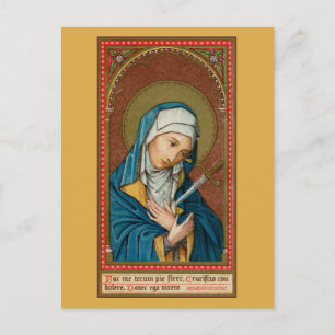 Postal María como Mater Dolorosa (Madre de los Dolores) (