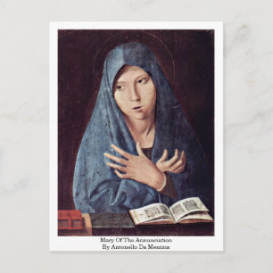 Postal María De La Anunciación De Antonello Da Messina