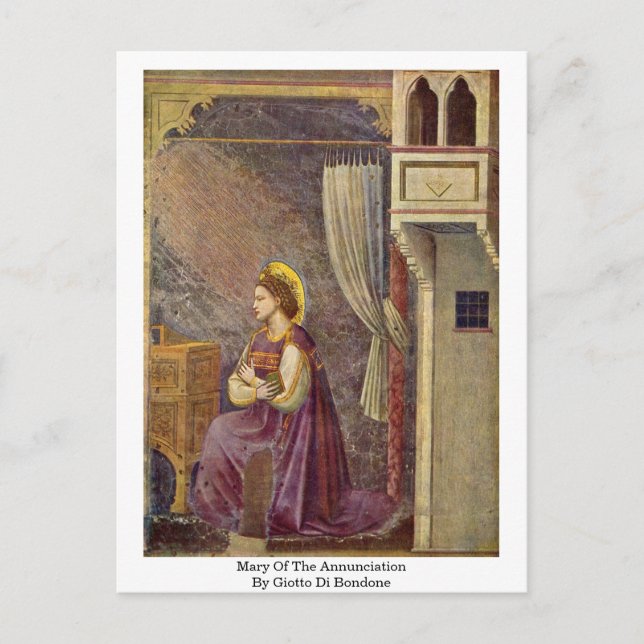 Postal María De La Anunciación De Giotto Di Bondone (Anverso)