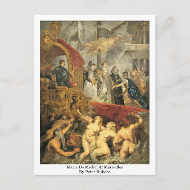 Postal Maria De Medici En Marseilles Por Peter Rubens (Anverso)