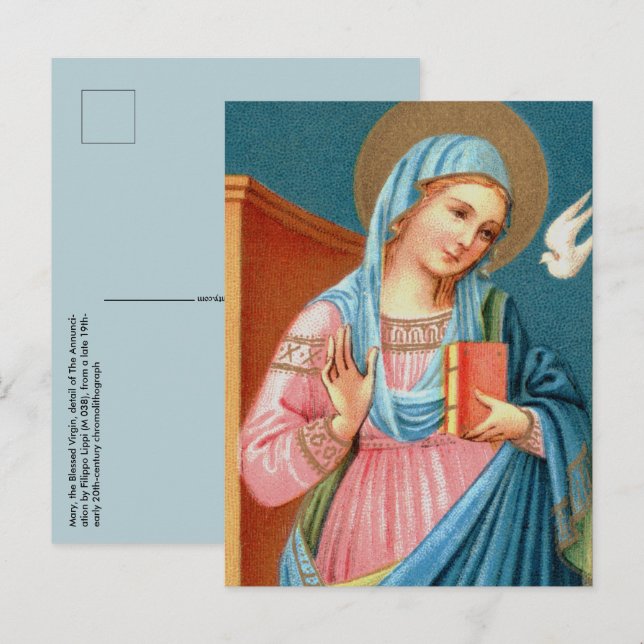 Postal María, del anuncio de F. Lippi (detalle; M 038) (Anverso / Reverso)