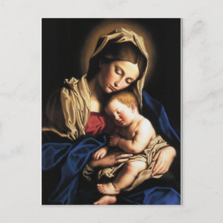 Postal Maria e o menino Jesus