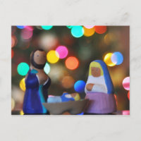 María, José y el Niño Jesús, Natividad, bokeh, luc
