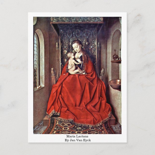 Postal Maria Lactans Por Jan Van Eyck (Anverso)