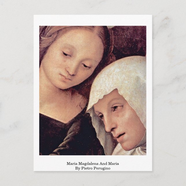 Postal Maria Magdalena Y Maria Por Pietro Perugino (Anverso)