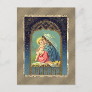Postal María Sostenía Al Niño Jesús