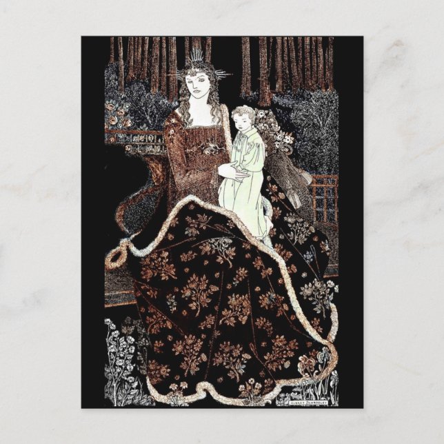 Postal María sujetando al niño Jesús (Anverso)