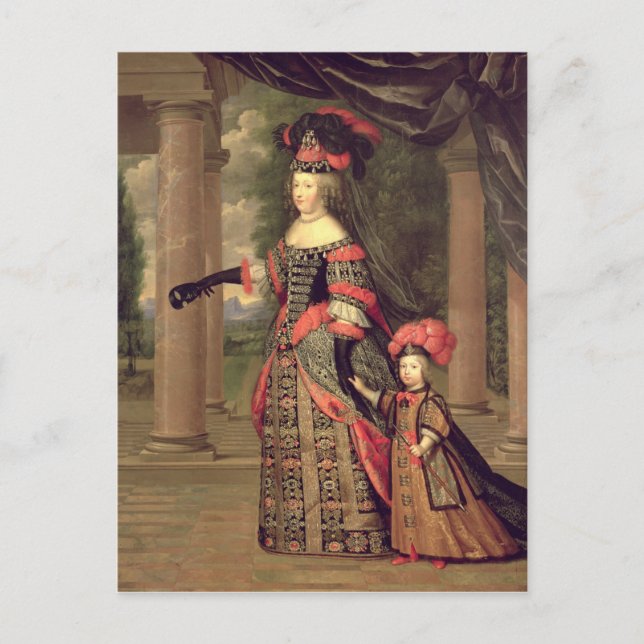 Postal María Teresa, esposa de Luis XIV (Anverso)