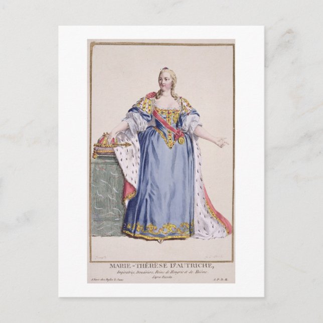 Postal Maria Theresa (1717-80) Emperatriz de Austria, de  (Anverso)
