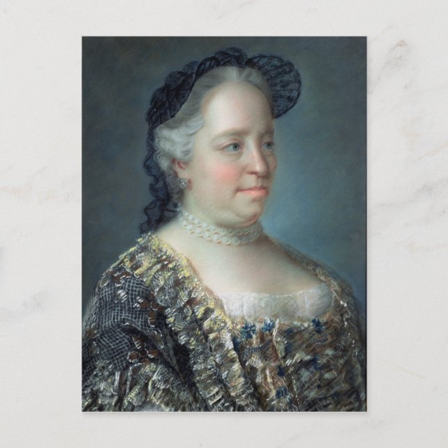 Postal Maria Theresa, emperatriz de Austria, 1762 (Anverso)