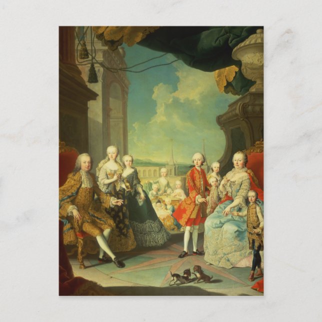 Postal Maria Theresa y su marido (Anverso)