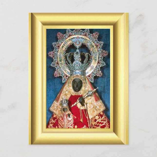 Postal María virgen negra (Anverso)