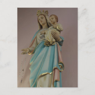 Postal María y el Niño Jesús Estatua de la Iglesia Católi