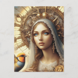 Postal María y el pájaro