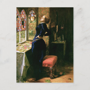 Postal Mariana en la ventana