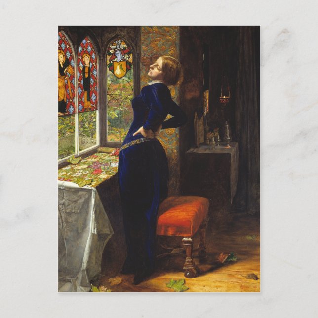 Postal Mariana - John Everett Millais (Anverso)