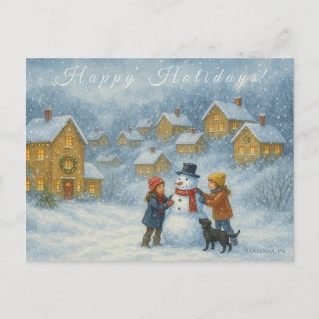 Postal Marianna Pennsylvania Holiday Winter Collectible  (Anverso)