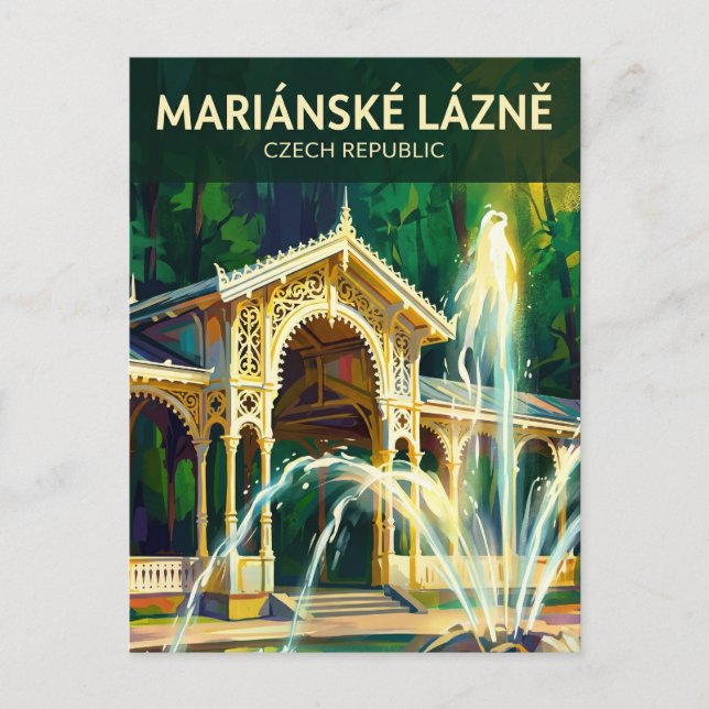 Postal Mariánské Lázně República Checa (Anverso)