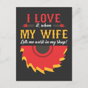 Postal Marido Carpintero Carpintero de Madera Papá