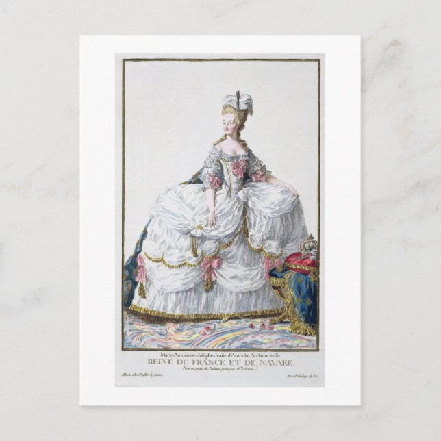 Postal Marie Antoinette (1752-93) de "Receuil des Estam" (Anverso)