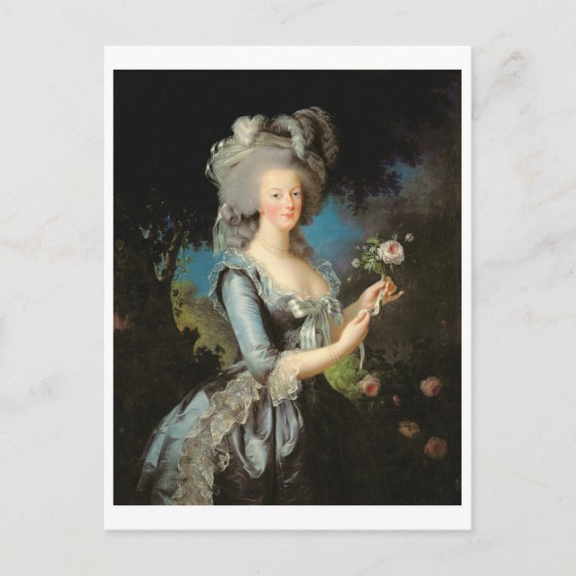 Postal Marie Antoinette con Rosa, 1783 (Anverso)