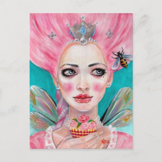 Postal Marie Antoinette Cupcake Faerie - Queen Bee (Anverso)