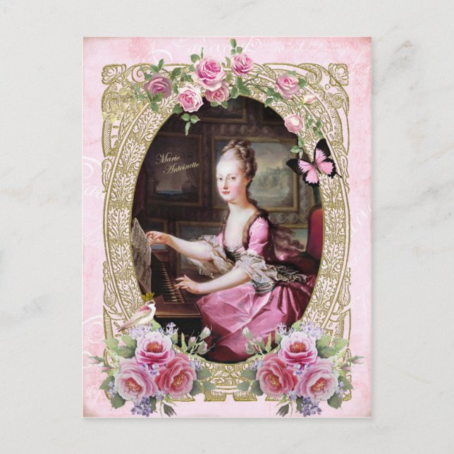 Postal Marie Antoinette, francés, París,retrato (Anverso)