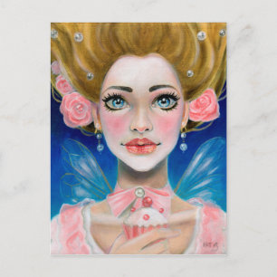 Postal Marie Antoinette Gold Dejen que coman quequitos ro
