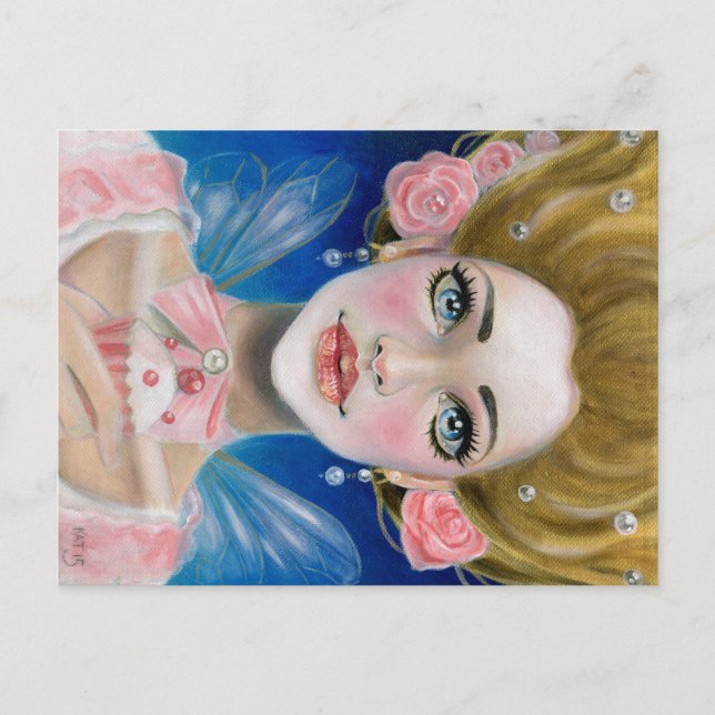 Postal Marie Antoinette ¡Que coman pastel! En rosa... (Anverso)