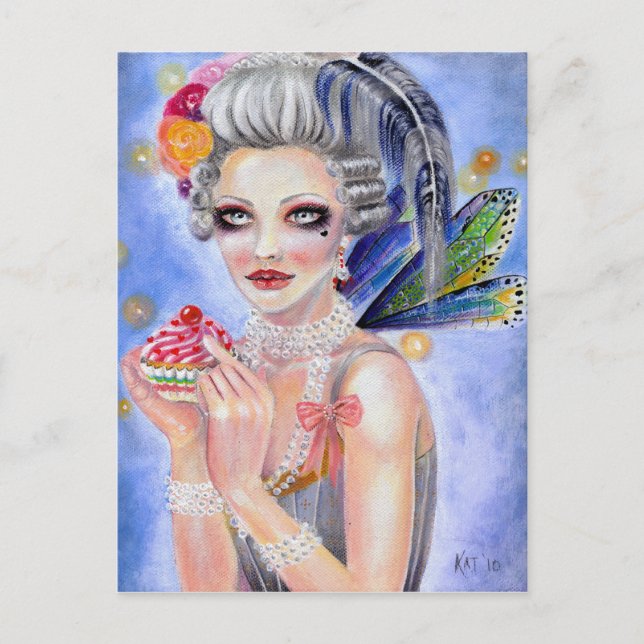 Postal Marie Antoinette - Reina de pasteles (Anverso)