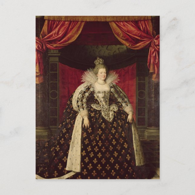 Postal Marie de Medici en Coronation Robes, c.1610 (Anverso)