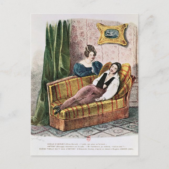 Postal Marie Dorval en el papel de Adele d'Hervey (Anverso)