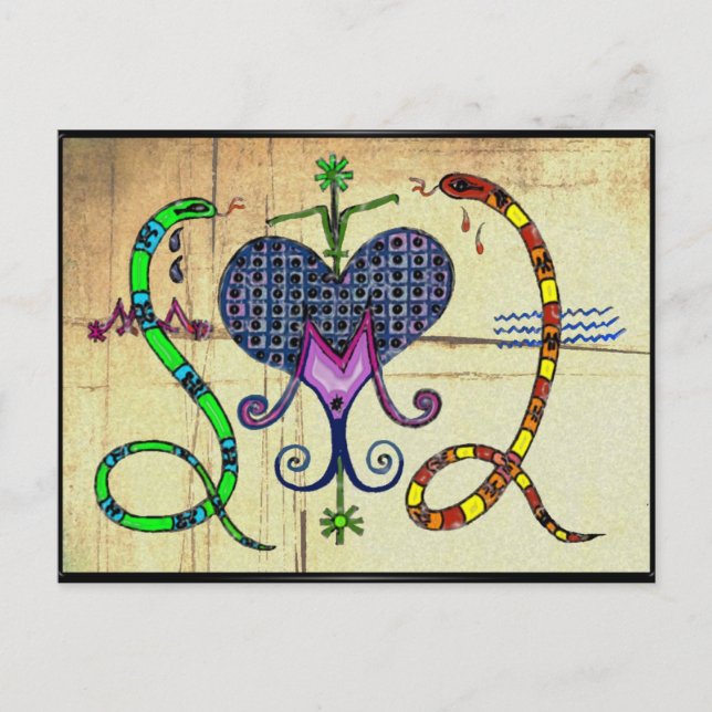 Postal Marie Laveau Voodoo Vévé (Anverso)