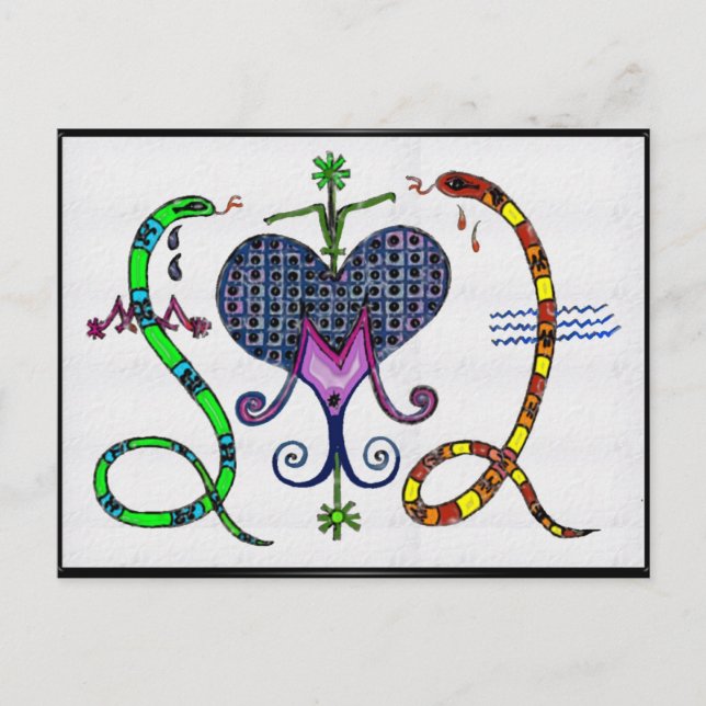 Postal Marie Laveau Voodoo Vévé (Anverso)