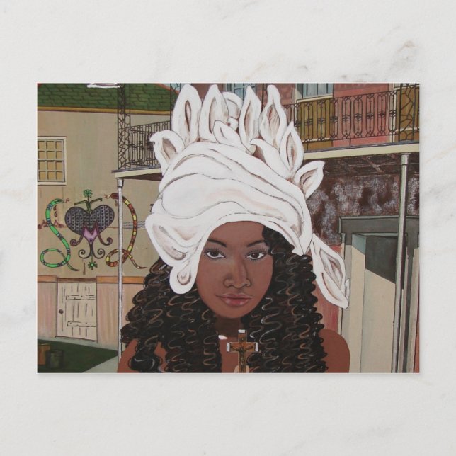 Postal Marie Laveaux en el barrio francés (Anverso)