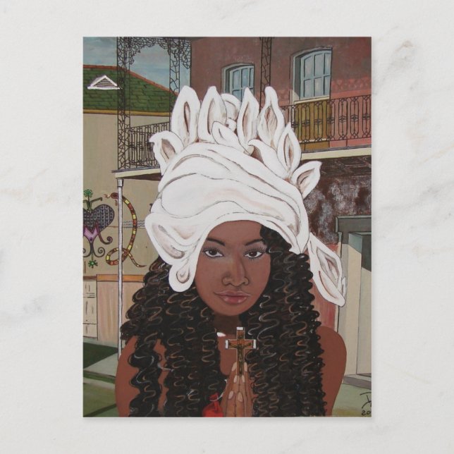 Postal Marie Laveaux en el barrio francés (Anverso)